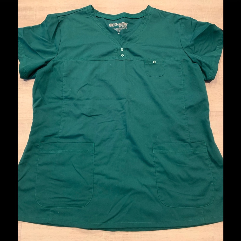 Greys Anatomy XL green scrub top